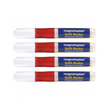 Маркеры универсальные заправляемые Magnetoplan Refillable Marker Red Set (1228506)