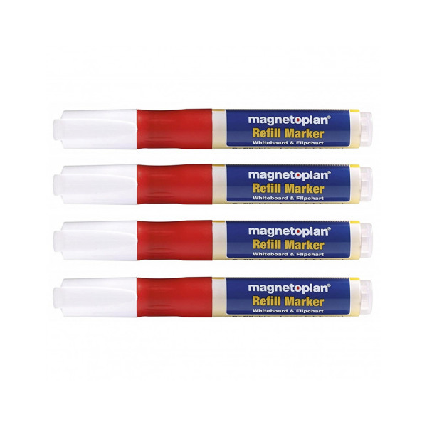 Маркеры универсальные заправляемые Magnetoplan Refillable Marker Red Set (1228506)