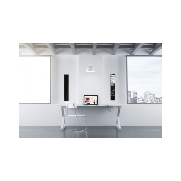 Доска стеклянная магнитно-маркерная 100x600 черная Magnetoplan Glassboard-Black (13400012)