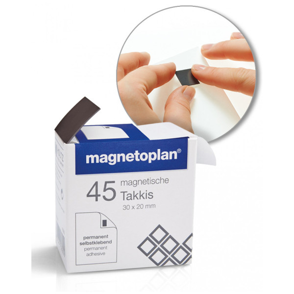 Стикеры-самоклейки магнитные 30x20 Magnetoplan Takkis Set (15503)
