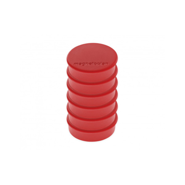 Магниты круглые 24/0.3 блистер красные Magnetoplan Discofix Hobby Red Set (16645606)