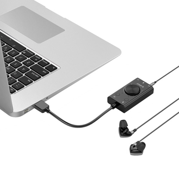 Внешняя звуковая карта USB ORICO SC2-BK