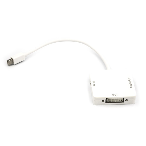 Кабель-переходник PowerPlant міні DisplayPort (Thunderbolt) - DisplayPort, HDMI, DVI 0.2 м