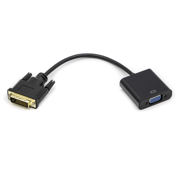Кабель-перехідник PowerPlant DVI-D Dual Link (M) - VGA (F) 0,15 м