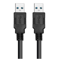 Кабель PowerPlant USB 3.0 AM – AM, 1.5м, черный