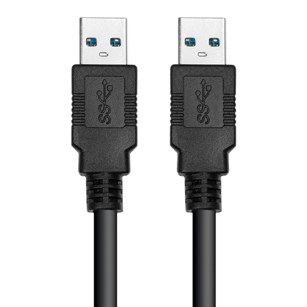 Кабель PowerPlant USB 3.0 AM – AM, 1.5м, чорний