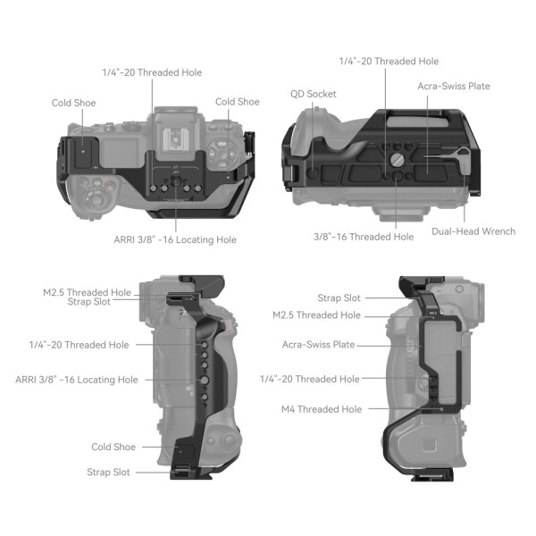 Клетка SmallRig для Nikon Z 8 с аккумуляторной батареей MB-N12 3982