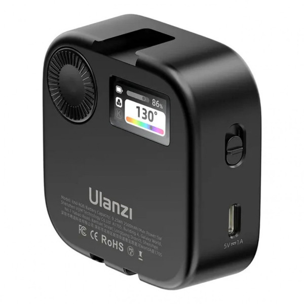 Накамерне світло для телефону прищіпка магніт 2500-9000К 60LED CRI 95 Ulanzi U60 RGB