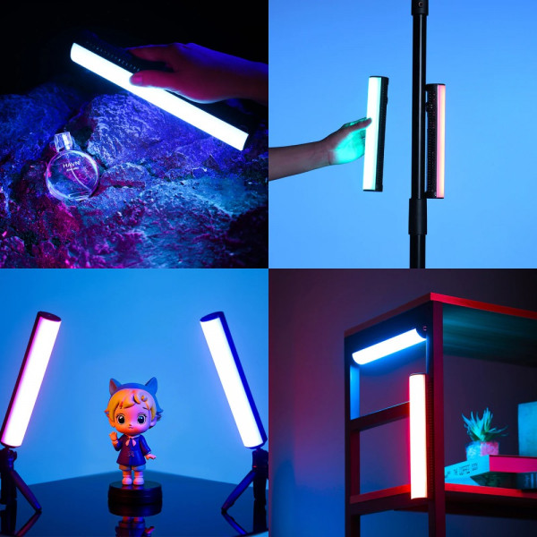 Видеосвет цилиндрический LED RGB палка с магнитом 1800-9000К CRI 97 Ulanzi B15RGB