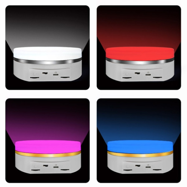 Поворотный стол 16см с RGB подсветкой аккумулятором USB AAA Puluz TBD0605319401