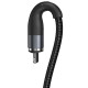 Кабель Baseus Zinc Magnetic Safe Fast Charging Data Cable USB до IP 2,4 А 1 м сірий+чорний