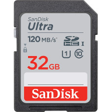 Карта памяти SDXC (UHS-1) SanDisk Ultra 32Gb class 10 (120Mb/s)