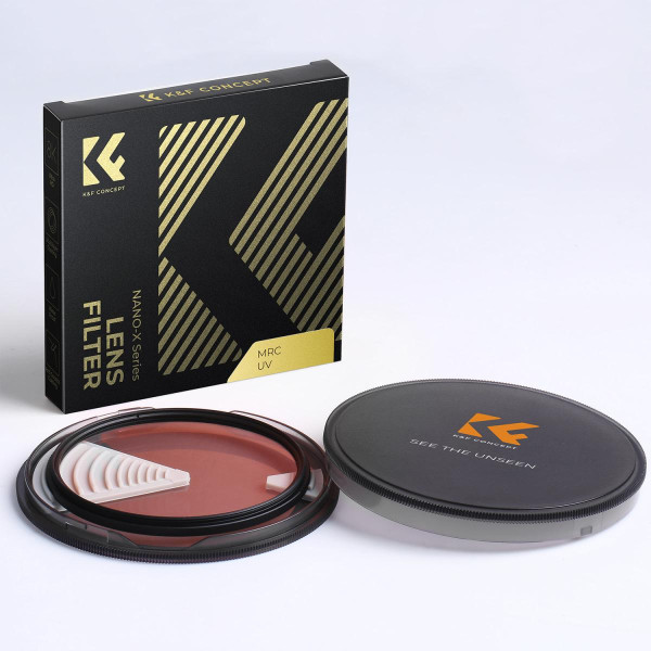 Защитный светофильтр K&F Concept MCUV 77 мм Nano-Xcel HD, Hydrophobic, Scratch Resistant (KF01.969)