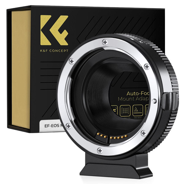 Автофокусный адаптер K&F Concept Canon EF на EOS M (EF EF-S на EOS-M) для EOS M3 M5 M6 M10 M50 M100 M200 (KF06.519)
