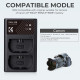 Швидкий зарядний пристрій K&F Concept для 2 батарей Canon LP-E6/LP-E6N/LP-E6NH 5V 2A Type-C (KF28.0007)