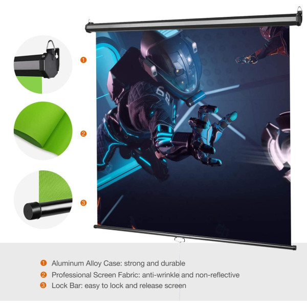 Фон ролет Visico RB-1820 Chroma Key Screen зелений (1,8x2м)