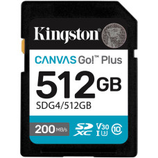 Карта пам'яті SDXC (UHS-1 U3) Kingston Canvas Go! Plus 512Gb class 10 A2 V30 (R200MB/s, W160MB/s)