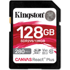 Карта пам'яті SDXC (UHS-II U3) Kingston Canvas React Plus 128Gb class 10 V60 (R280MB/s, W150MB/s)