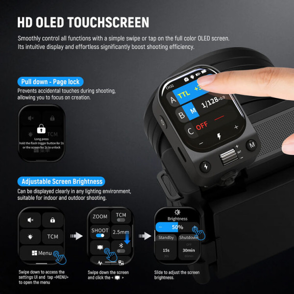 Беспроводной TTL синхронизатор NEEWER QZ-S с сенсорным экраном для Sony