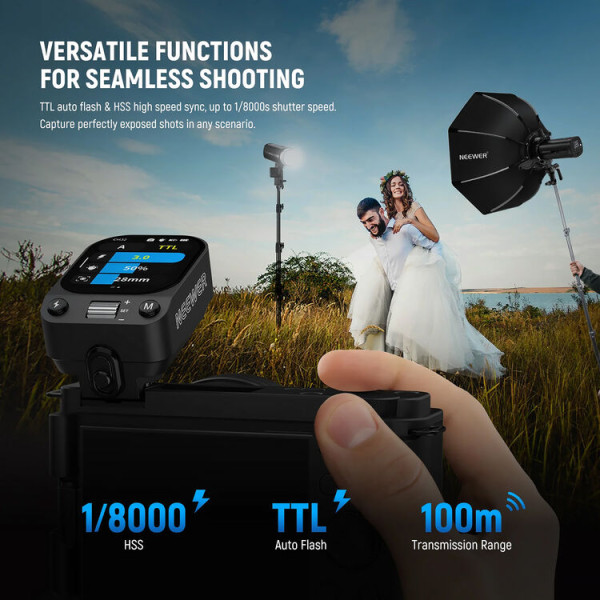 Беспроводной TTL синхронизатор NEEWER QZ-S с сенсорным экраном для Sony
