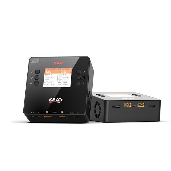 Зарядний пристрій дуо ISDT K2 AIR 20A AC/DC 200W/500W з/БЖ універсальний