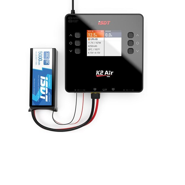 Зарядний пристрій дуо ISDT K2 AIR 20A AC/DC 200W/500W з/БЖ універсальний