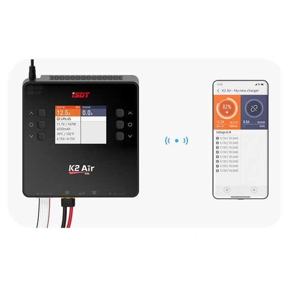 Зарядний пристрій дуо ISDT K2 AIR 20A AC/DC 200W/500W з/БЖ універсальний
