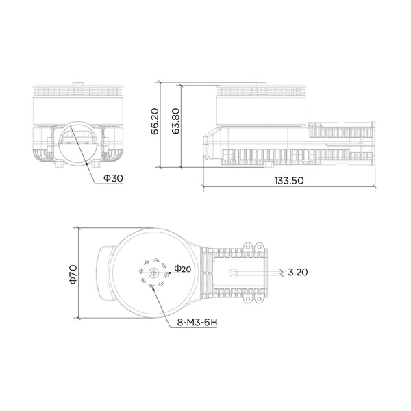 Комбо мотор Hobbywing Xrotor X6 PLUS із регулятором без пропелера (CCW)