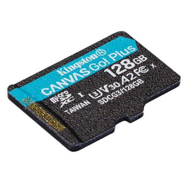 Карта пам'яті microSDXC (UHS-1 U3) Kingston Canvas Go Plus 128Gb class 10 A2 V30 (R170MB/s, W90MB/s)