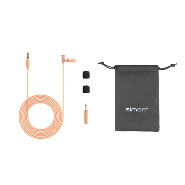 Петличний мікрофон Simorr Wave L1 3.5mm Lavalier Microphone (Cantaloupe)