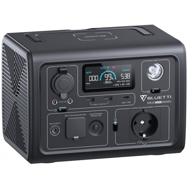 Зарядная станция Bluetti EB3A 268Wh/600W (PB930784)