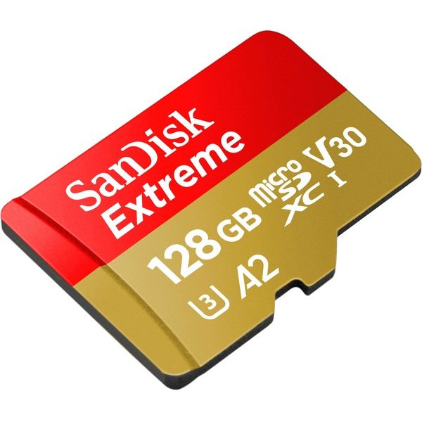 Карта пам'яті microSDXC (UHS-1 U3) SanDisk Extreme для мобільних ігор A2 128 ГБ класу 10 V30 (R190 МБ/с, W90 МБ/с)