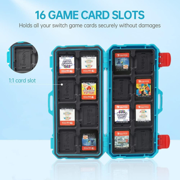 Защитный противоударный чехол Lynca KH15S для игровых карт Nintendo Switch и NS NX Hard Shell (голубой)