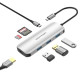 USB-хаб Vention USB-C to HDMI/USB 3.0x3/SD/TF/PD Docking Station Gray 0.15M Aluminum Alloy Type
