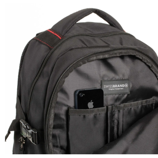 Міський рюкзак Swissbrand Warsaw 27 чорний (SWB_TSBLWAR001U)