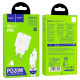 Сетевое зарядное устройство с кабелем HOCO C80A Plus Rapido PD20W+QC3.0 charger set(C to iP) White