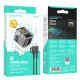 Сетевое зарядное устройство с кабелем BOROFONE BA80A Scenery PD20W+QC3.0 charger set (Type-C to Type-C) Transparent Black