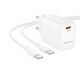 Сетевое зарядное устройство с кабелем BOROFONE BN26 Fuente single-port PD20W charger set (C to C) (EU) White