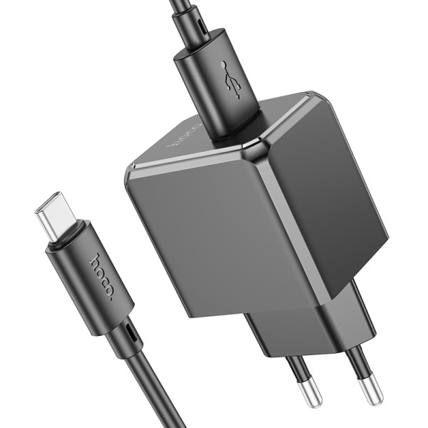Сетевое зарядное устройство с кабелем HOCO CS11A Ocean single port charger set (Type-C) Black