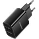 Сетевое зарядное устройство BOROFONE BA53A Powerway dual port charger 10.5W Black