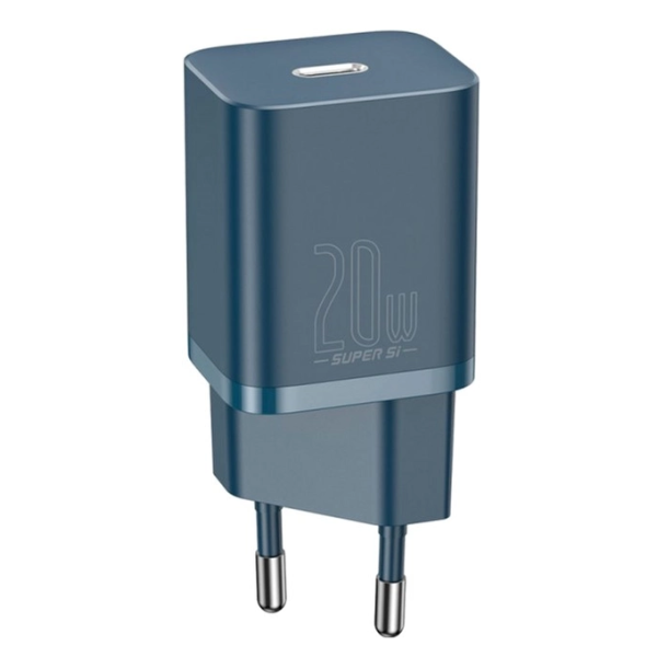 Мережевий зарядний пристрій Baseus Super Si Quick Charger 1C 20W ЄС-синій