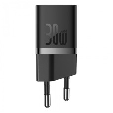 Сетевое зарядное устройство с кабелем Baseus GaN5 Fast Charger(mini) 1C 30W EU Cluster Black(with: Baseus Dynamic 3 Series Fast Charging Data Cable