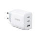 Мережевий зарядний пристрій UGREEN CD275 65W 2C1A Fast Charger (White) EU (UGR-90496)