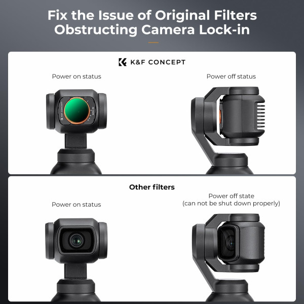 Комплект магнитных светофильтров K&F Concept для DJI Osmo Pocket 3 CPL + Black Mist 1/4 + ND2-32 Multi-Coated (SKU.2148)