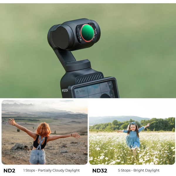 Комплект магнитных светофильтров K&F Concept для DJI Osmo Pocket 3 CPL + Black Mist 1/4 + ND2-32 Multi-Coated (SKU.2148)