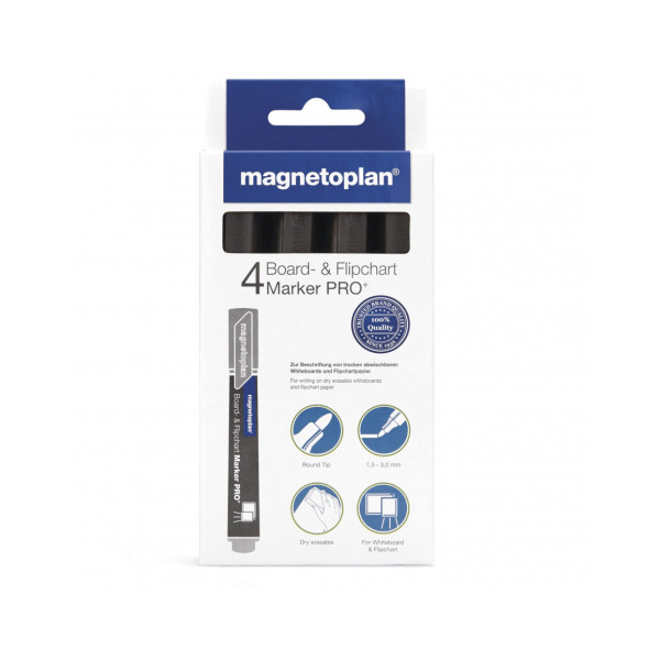 Маркеры универсальные черные Magnetoplan PRO+ Black Set (1228112)