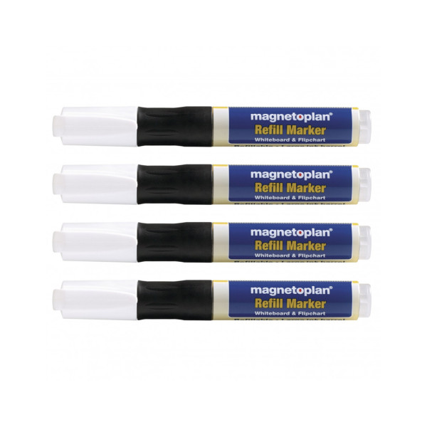 Маркеры универсальные заправляемые Magnetoplan Refillable Marker Black Set (1228512)