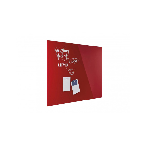 Доска стеклянная магнитно-маркерная 1200x900 красная Magnetoplan Glassboard-Red (13404006)