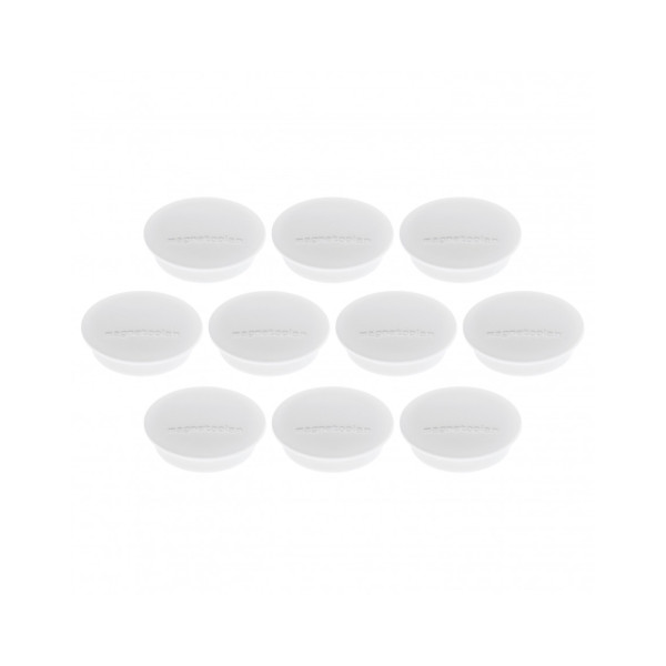 Магниты круглые 34/1.3 белые Magnetoplan Discofix Junior White Set (1662100)
