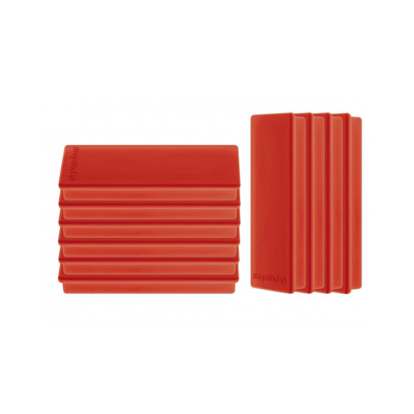 Магниты прямоугольные 55x22/1.3 красные Magnetoplan Rechteck Red Set (1665106)